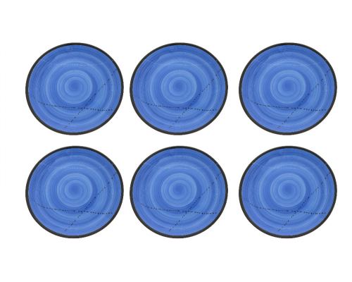 Πιάτα Φαγητού - Σετ 6 Κεραμικά, Μπλε 