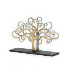Elegant Handmade Metal Business Card Holder, Tree of Life Figure Design