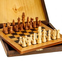 Σκάκι απο Ξύλο Ελιάς σε Ξύλινο Κουτί 4A