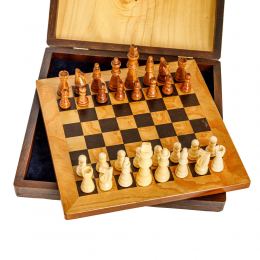 Σκάκι απο Ξύλο Ελιάς σε Ξύλινο Κουτί 9A