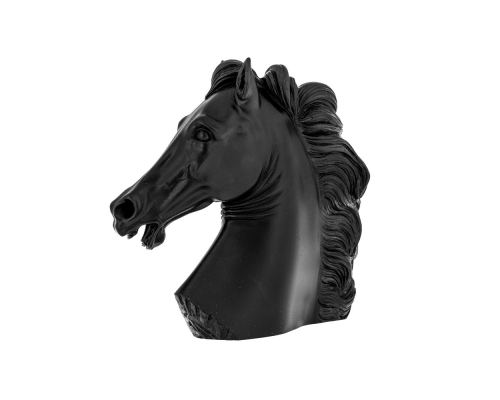 Horse Head Statue 17cm Black Color 2