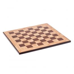 Olive Wood Chess Set, with Black Squares & Metallic Chess Pieces Roman Style. 38x38 cm 6