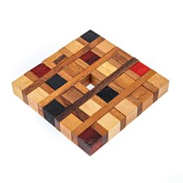"Mosaic" Brain Teaser Game - Handmade Wooden Mind Puzzle