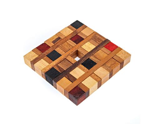 "Mosaic" Brain Teaser Game - Handmade Wooden Mind Puzzle