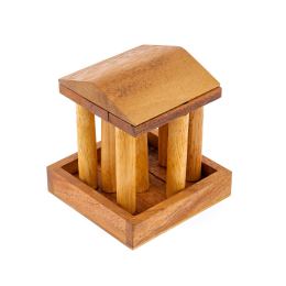 "The Parthenon Temple" Brain Teaser Game - Handmade Wooden Mind Puzzle