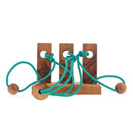 "Three Towers" Brain Teaser Game - Handmade Wooden Mind Puzzle