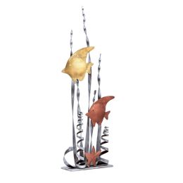 Tropical Fish Figurines - Modern Handmade Metal Table top Sculpture - Small